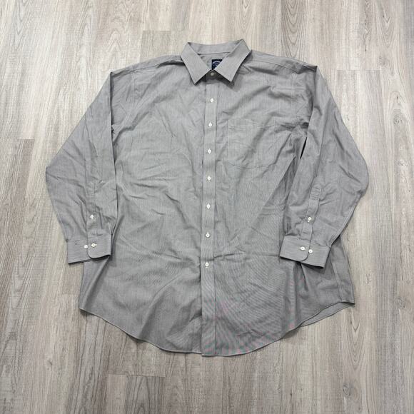 Brooks Brothers Shirt Men's 19 36/37 3XL XXXL Gray Button Up Long Sleeve Preppy - Picture 1 of 7